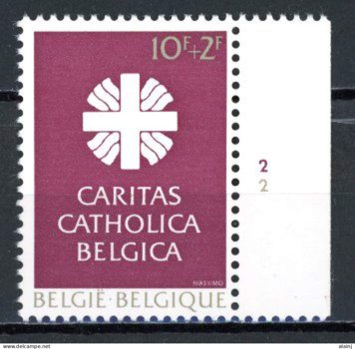 BE  2078  XX   ----    Caritas Catholica   --   N° De Planche  2 - 1981-1990