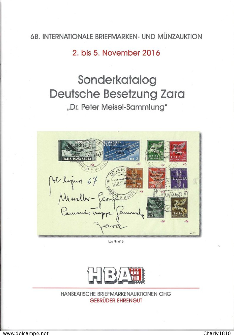 Sonderkatalog Deutsche Besetzung Zara - Catalogi Van Veilinghuizen