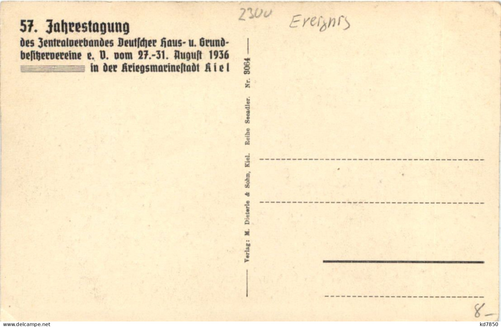 Kiel - 57. Jahrestagung 1936 - Kiel