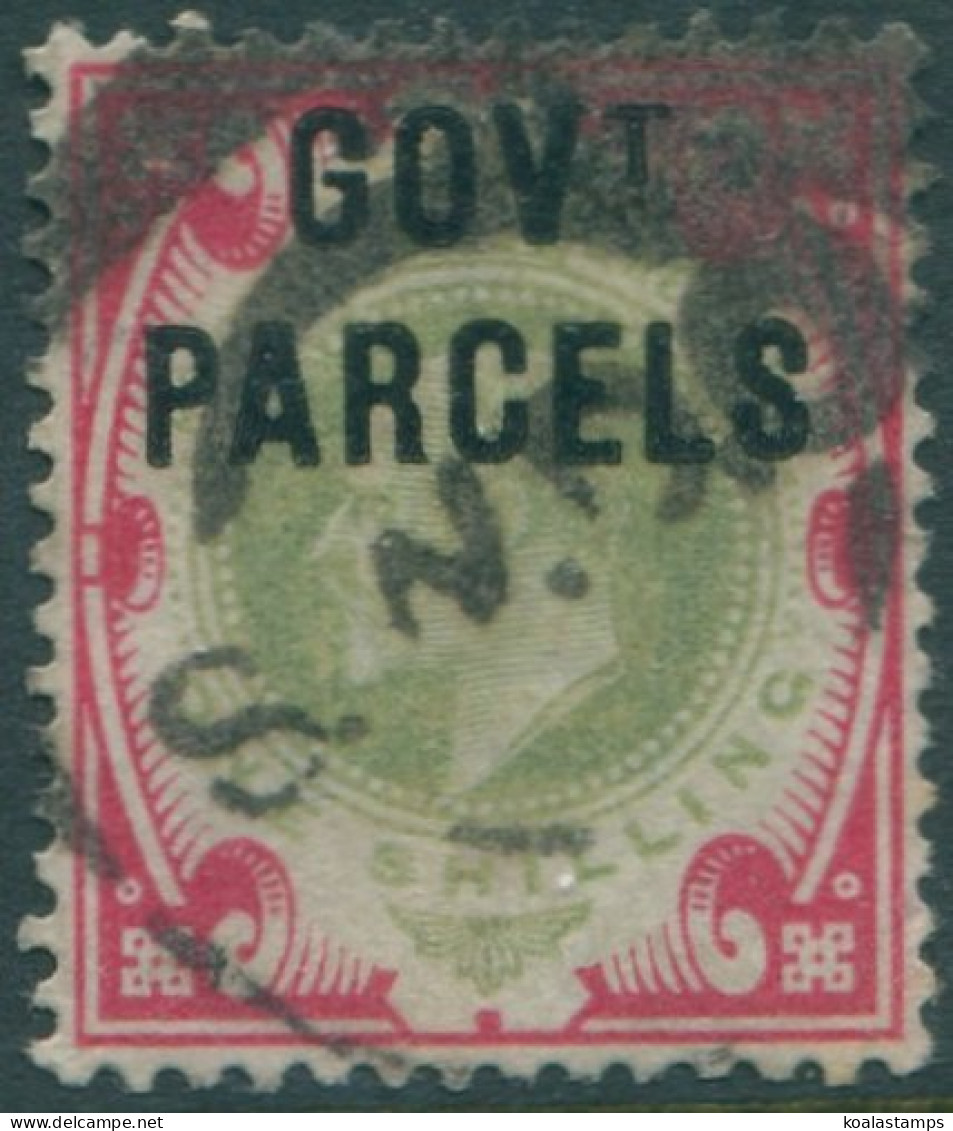 Great Britain Official 1902 SGO78 1s Green & Red KEVII GOVT PARCELS FU (amd) - Autres & Non Classés