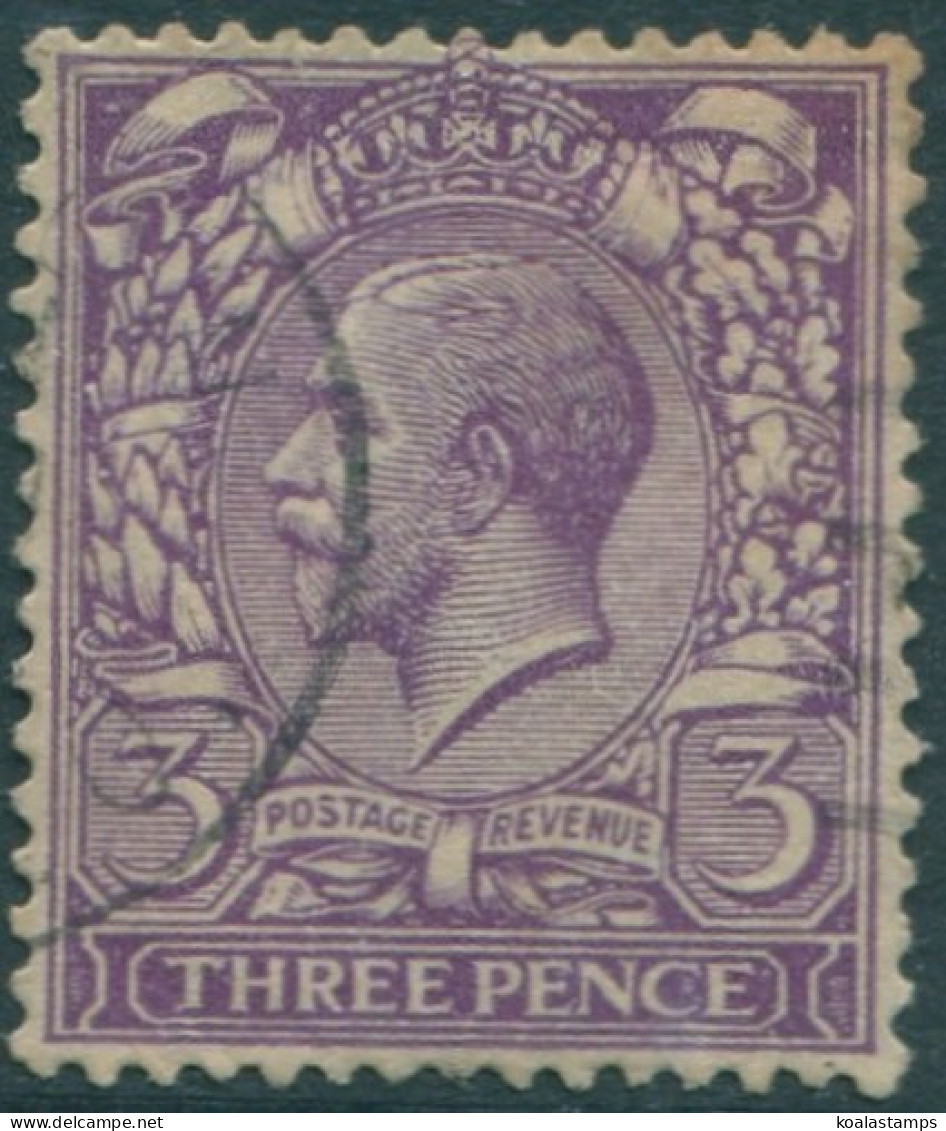 Great Britain 1924 SG423 3d Violet KGV #3 FU (amd) - Zonder Classificatie