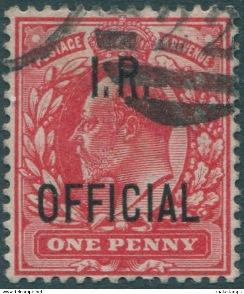 Great Britain Official 1902 SGO20 ½d Blue-green KEVII I.R. OFFICIAL FU (amd) - Non Classificati