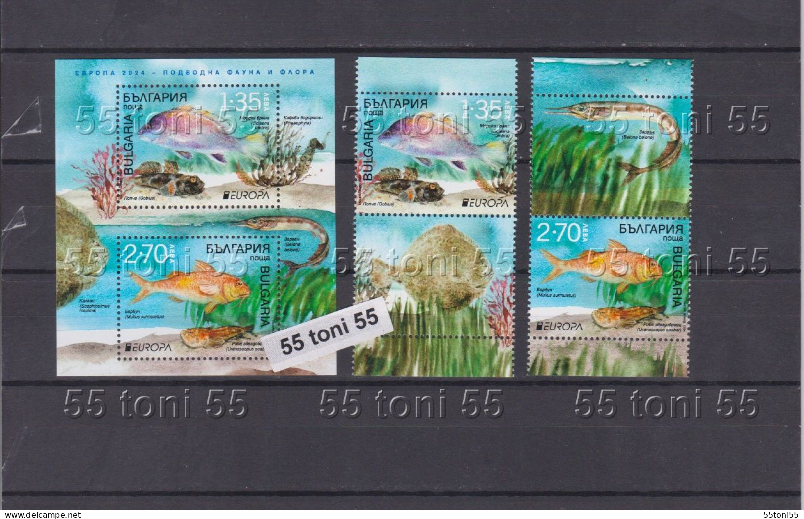 2024 Europe - Underwater Fauna And Flora  2v.+S/S+ Vignette – MNH Bulgaria / Bulgarie - 2024