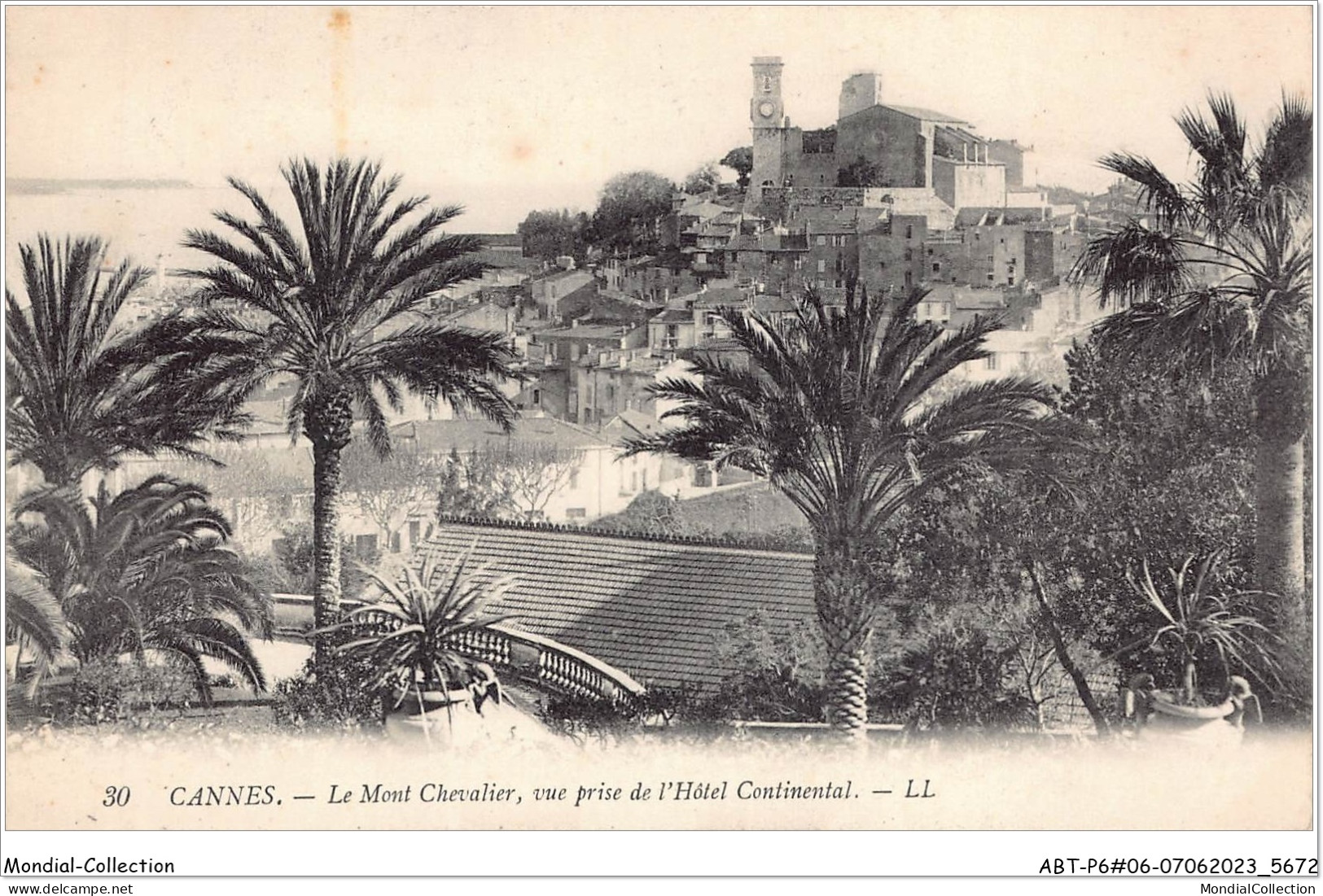 ABTP6-06-0525 - CANNES - Le Mont Chevalier - Vue Prise De L'Hotel Contimental - Cannes