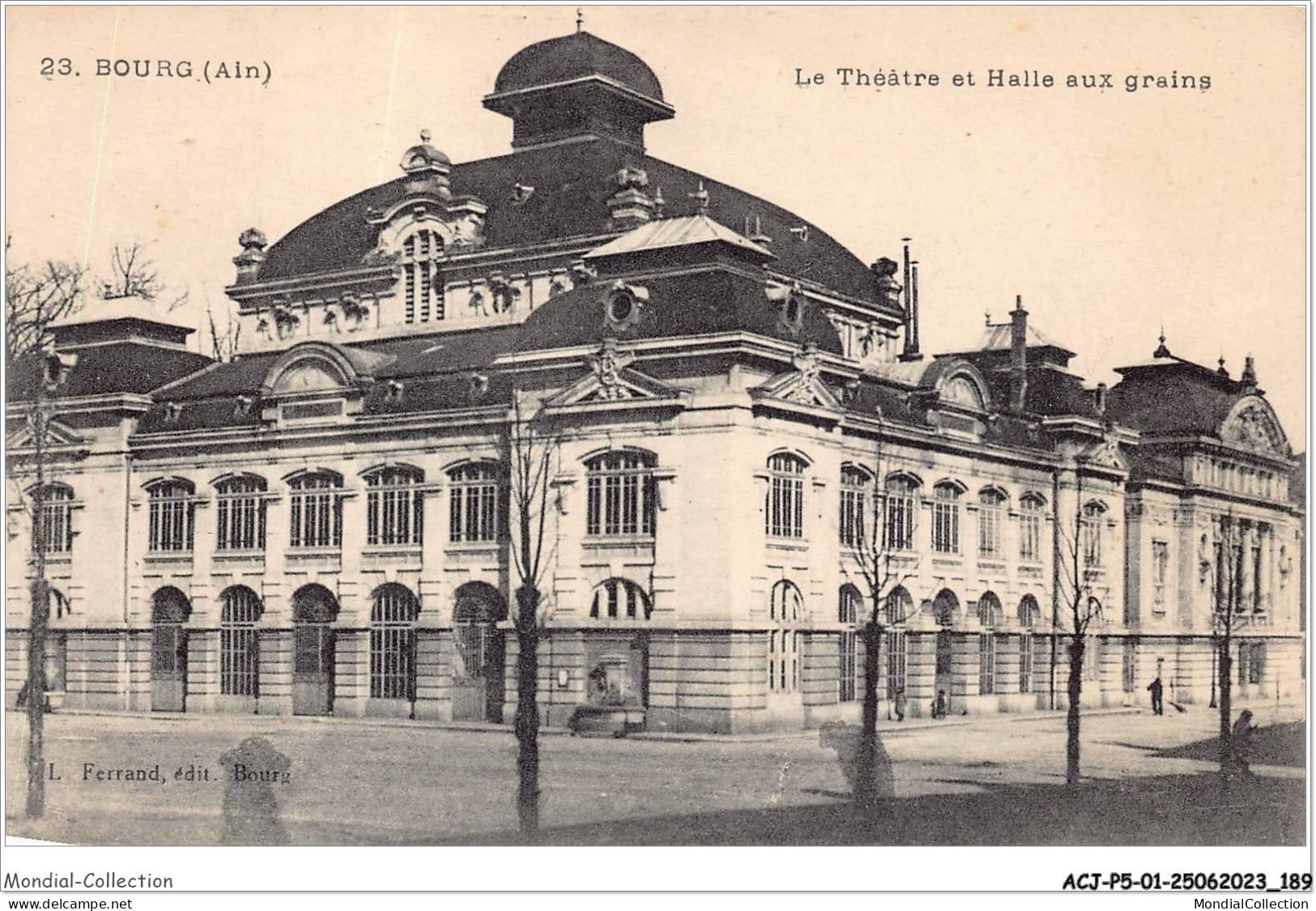 ACJP5-01-0413 - BOURG - Le Theatre Et Halle Aux Grains  - Autres & Non Classés