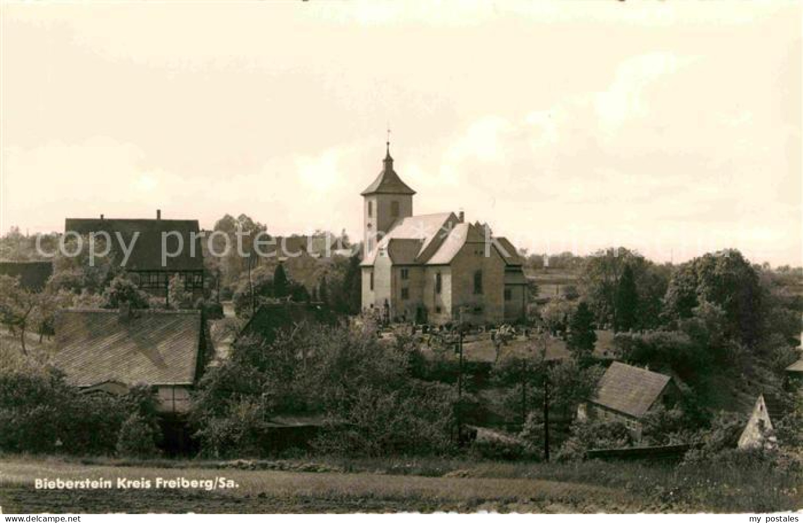 72634486 Bieberstein Sachsen Kirche Ortsansicht  - Autres & Non Classés