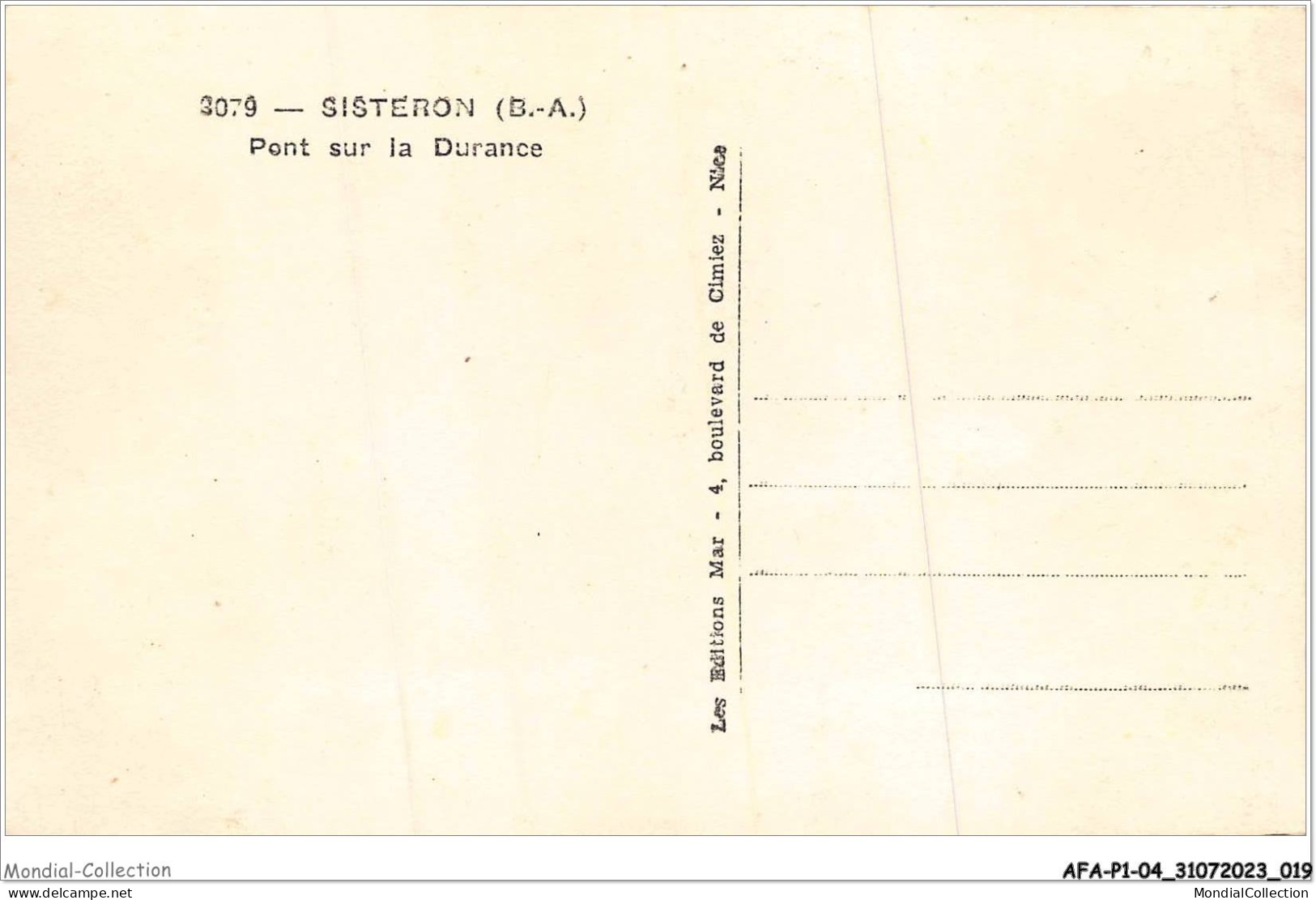 AFAP1-04-0010 - SISTERON - Pont Sur La Durance - Sisteron