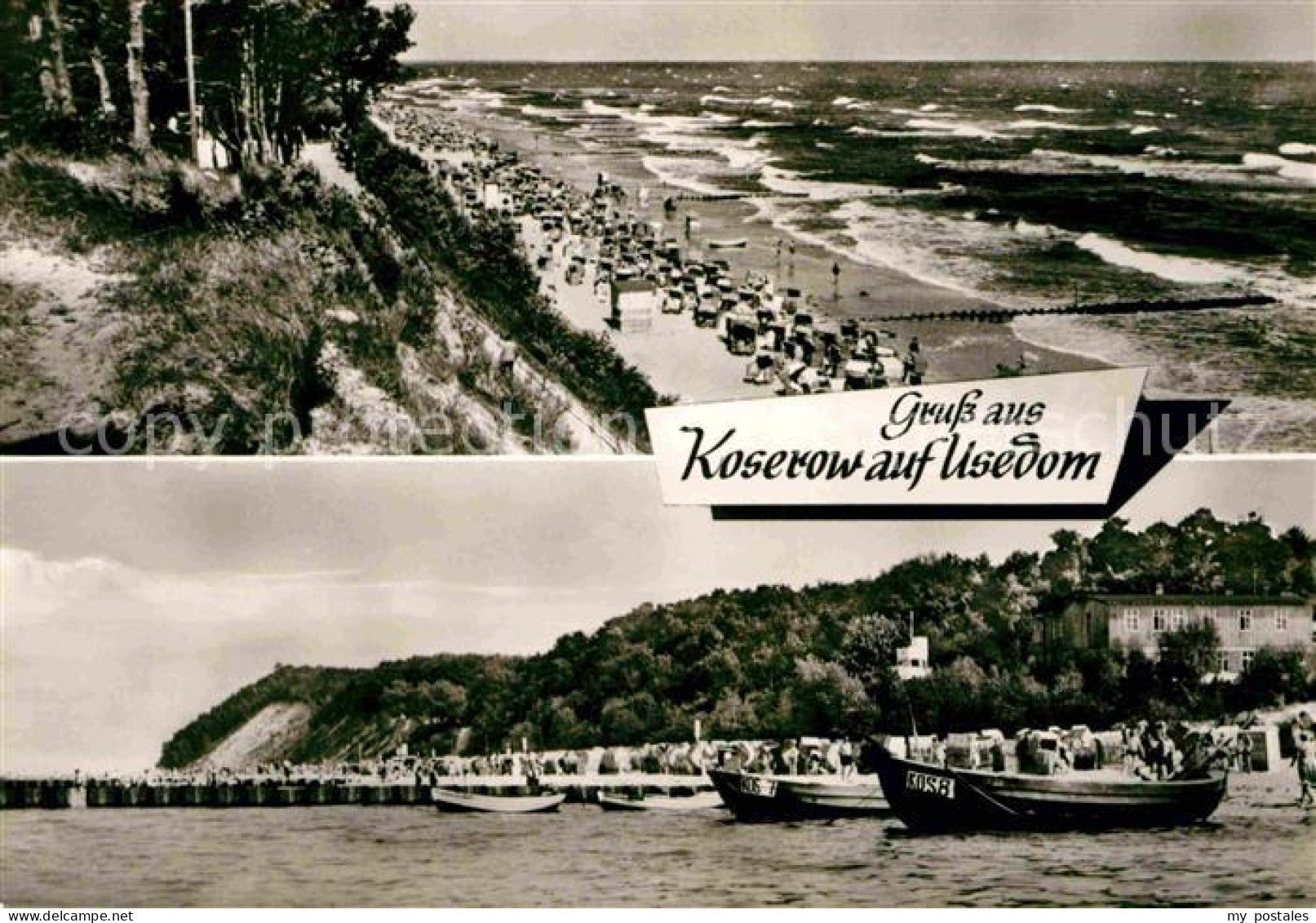 72634299 Koserow Ostseebad Usedom Strand Fischerboote Koserow - Autres & Non Classés