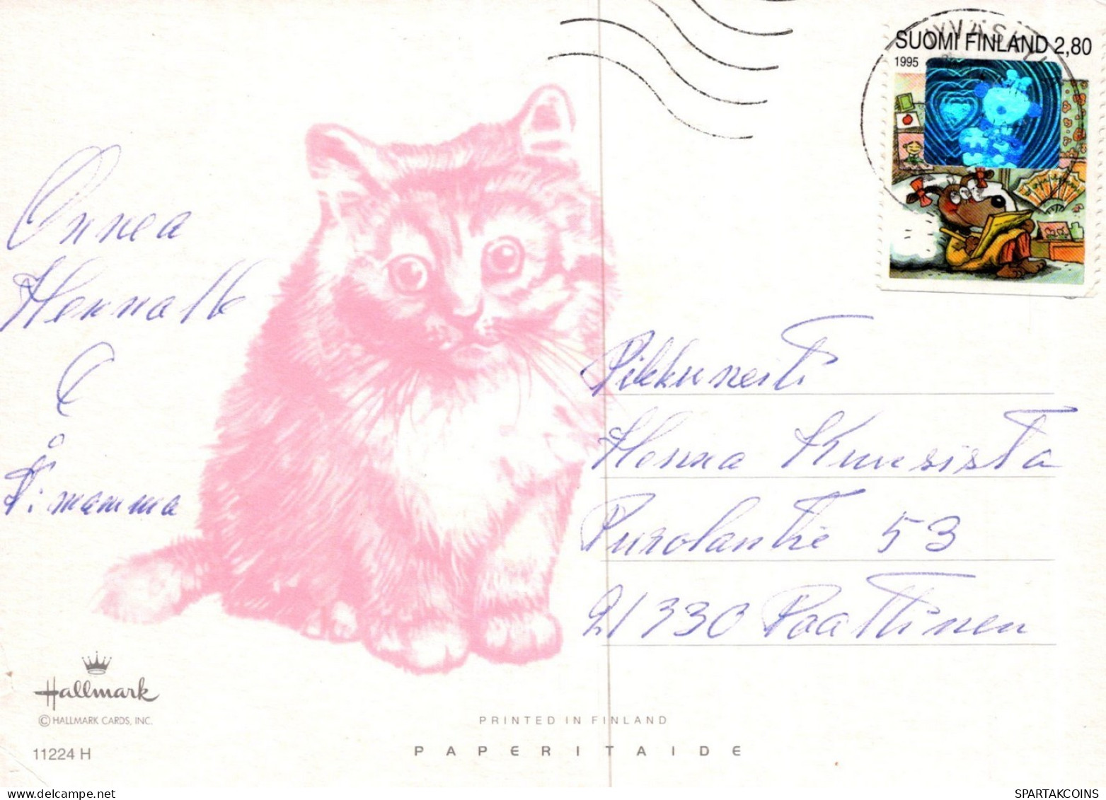 KATZE MIEZEKATZE Tier Vintage Ansichtskarte Postkarte CPSM #PAM105.A - Cats