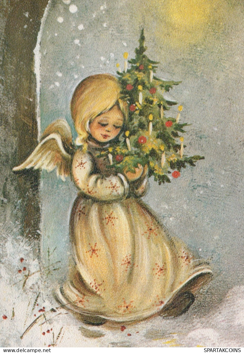 ANGELO Buon Anno Natale Vintage Cartolina CPSM #PAJ016.A - Anges