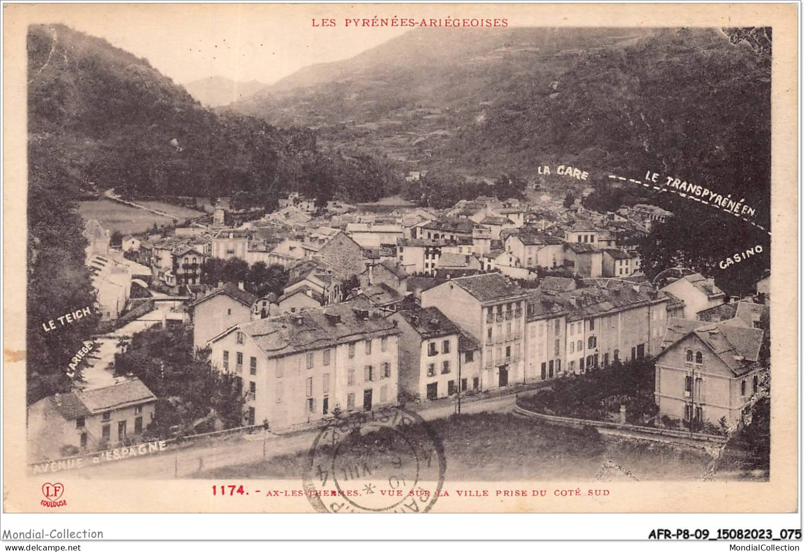 AFRP8-09-0690 - AX-LES-THERMES - Vue Sur La Ville Prise Du Côté Sud - Ax Les Thermes