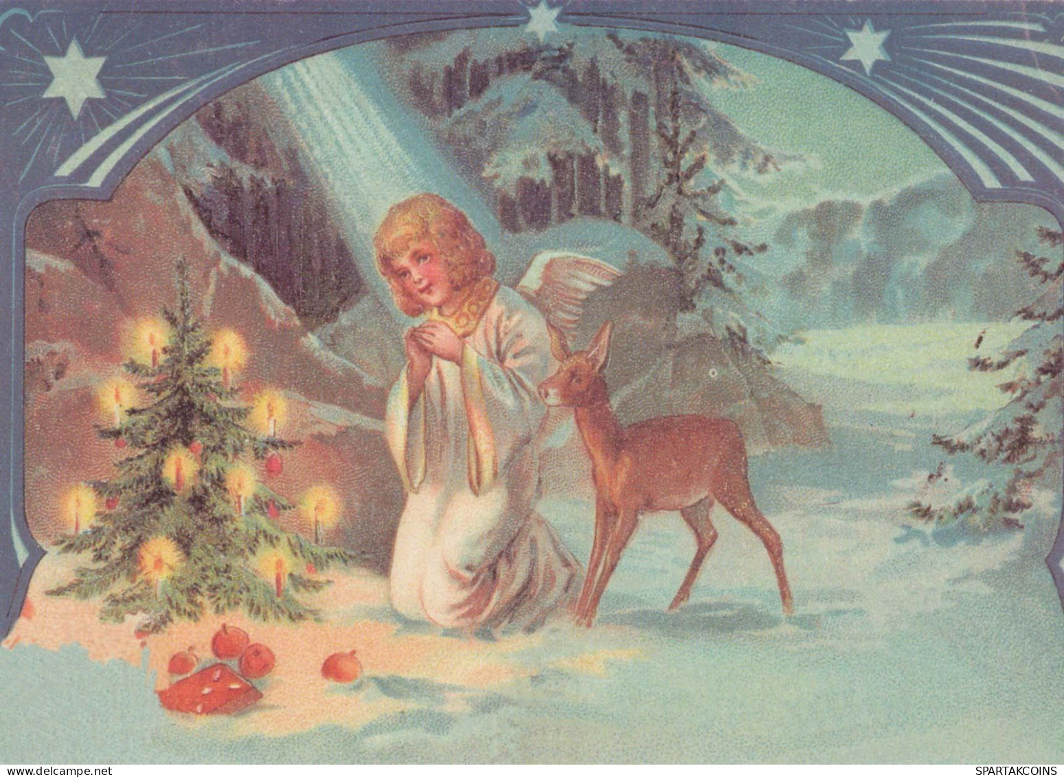 ANGE Noël Vintage Carte Postale CPSM #PBP345.A - Anges