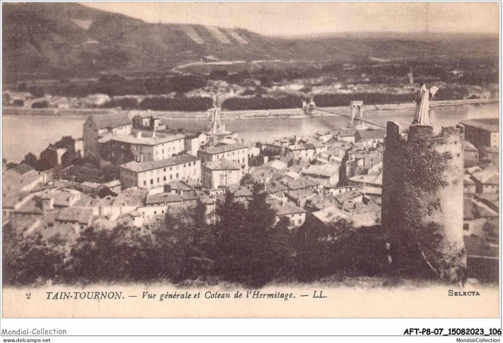 AFTP8-07-0794 - TOURNON - Vue Générale Et Cateau De L'hermitage - Tournon