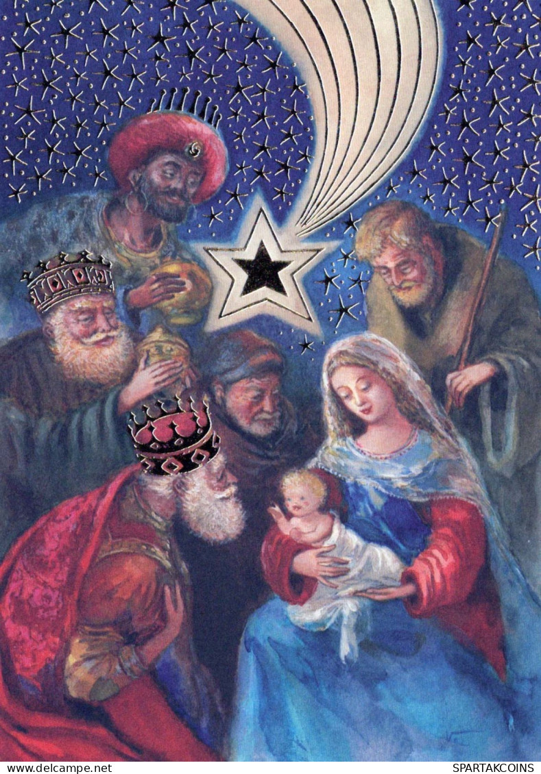 Vierge Marie Madone Bébé JÉSUS Noël Religion Vintage Carte Postale CPSM #PBP645.A - Virgen Mary & Madonnas