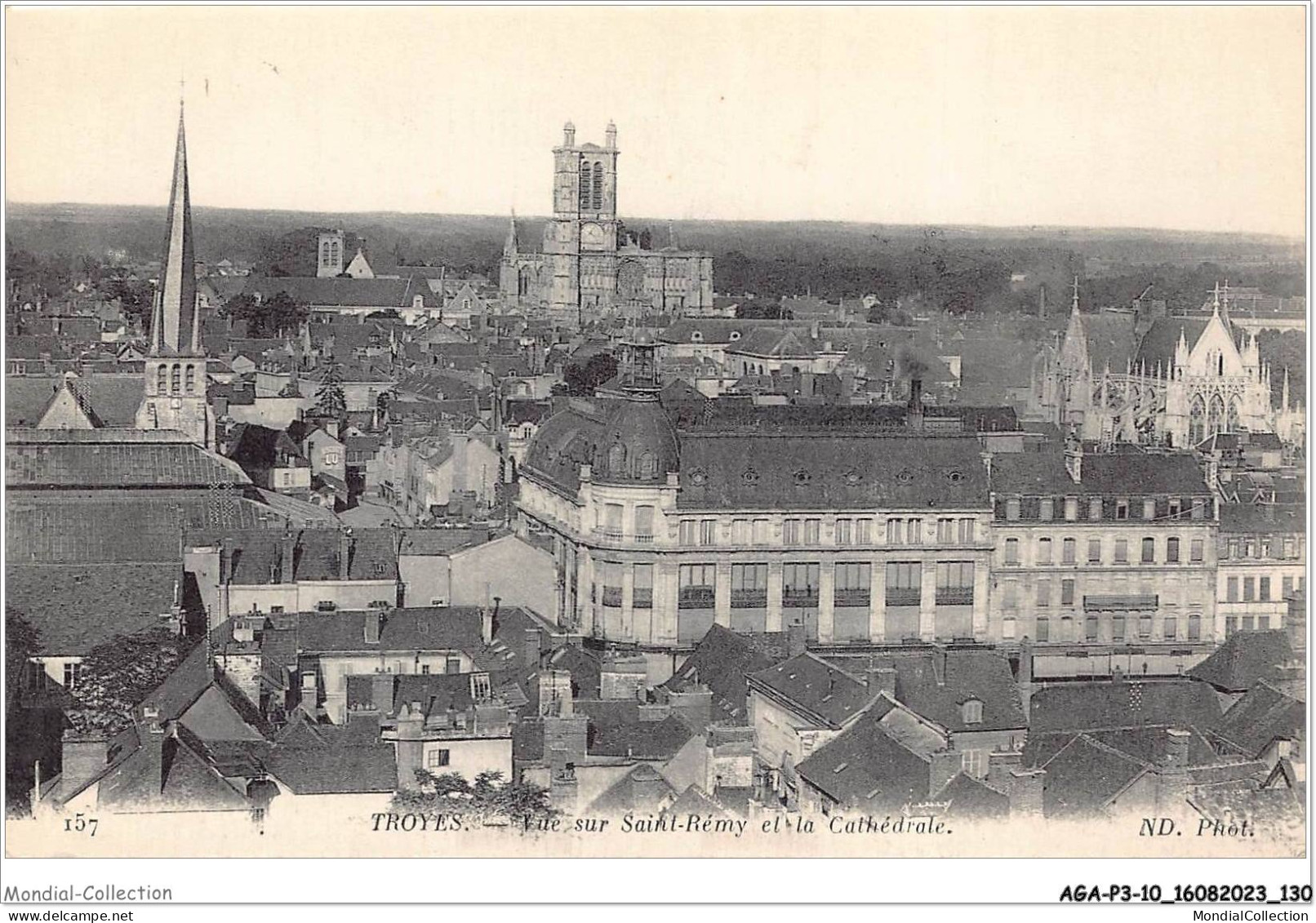 AGAP3-10-0263 - TROYES - Vue Sur Saint-rémy Et La Cathédrale  - Troyes