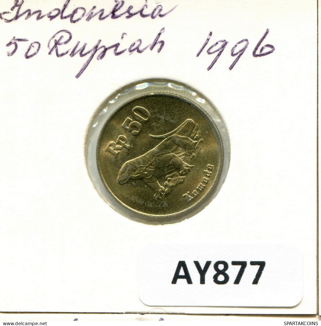 50 RUPIAH 1996 INDONESIA Coin #AY877.U.A - Indonesia