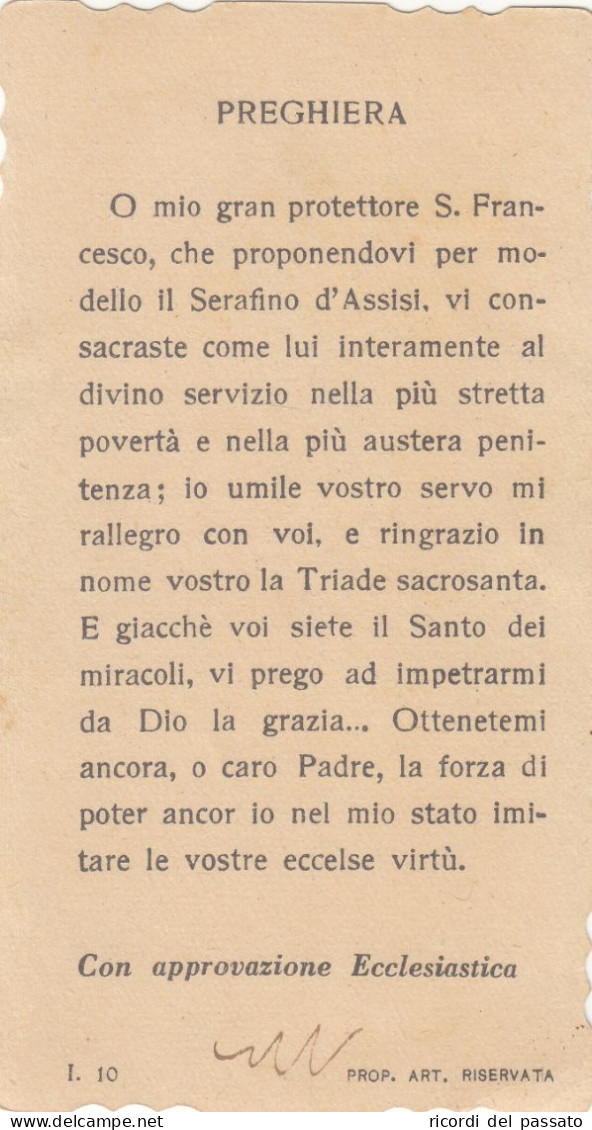 Santino Fustellato S.francesco Di Paola - Andachtsbilder