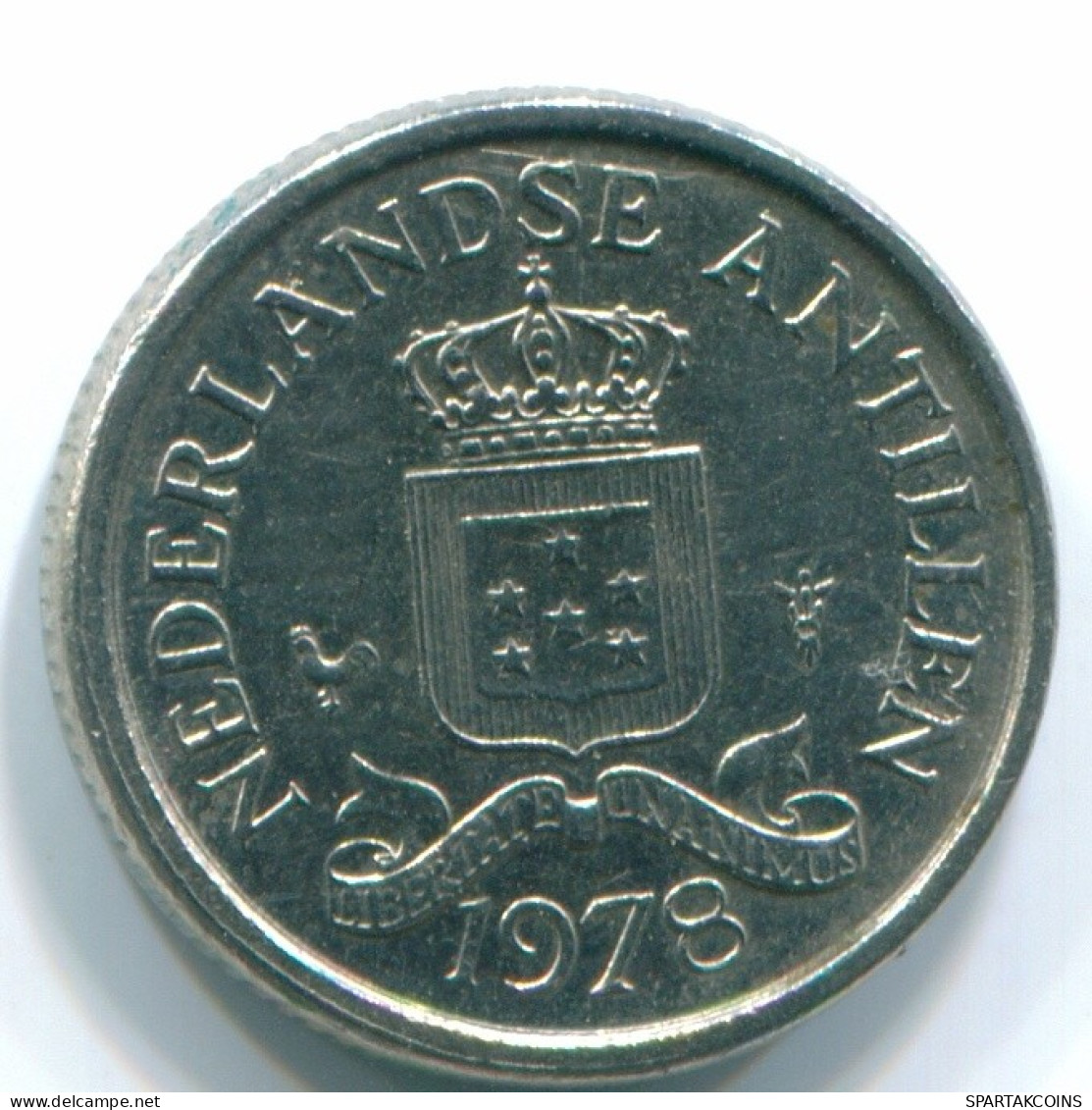 10 CENTS 1978 NIEDERLÄNDISCHE ANTILLEN Nickel Koloniale Münze #S13553.D.A - Niederländische Antillen