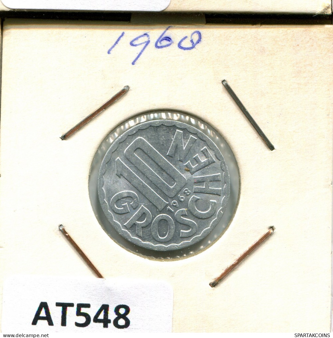 10 GROSCHEN 1968 AUSTRIA Coin #AT548.U.A - Austria