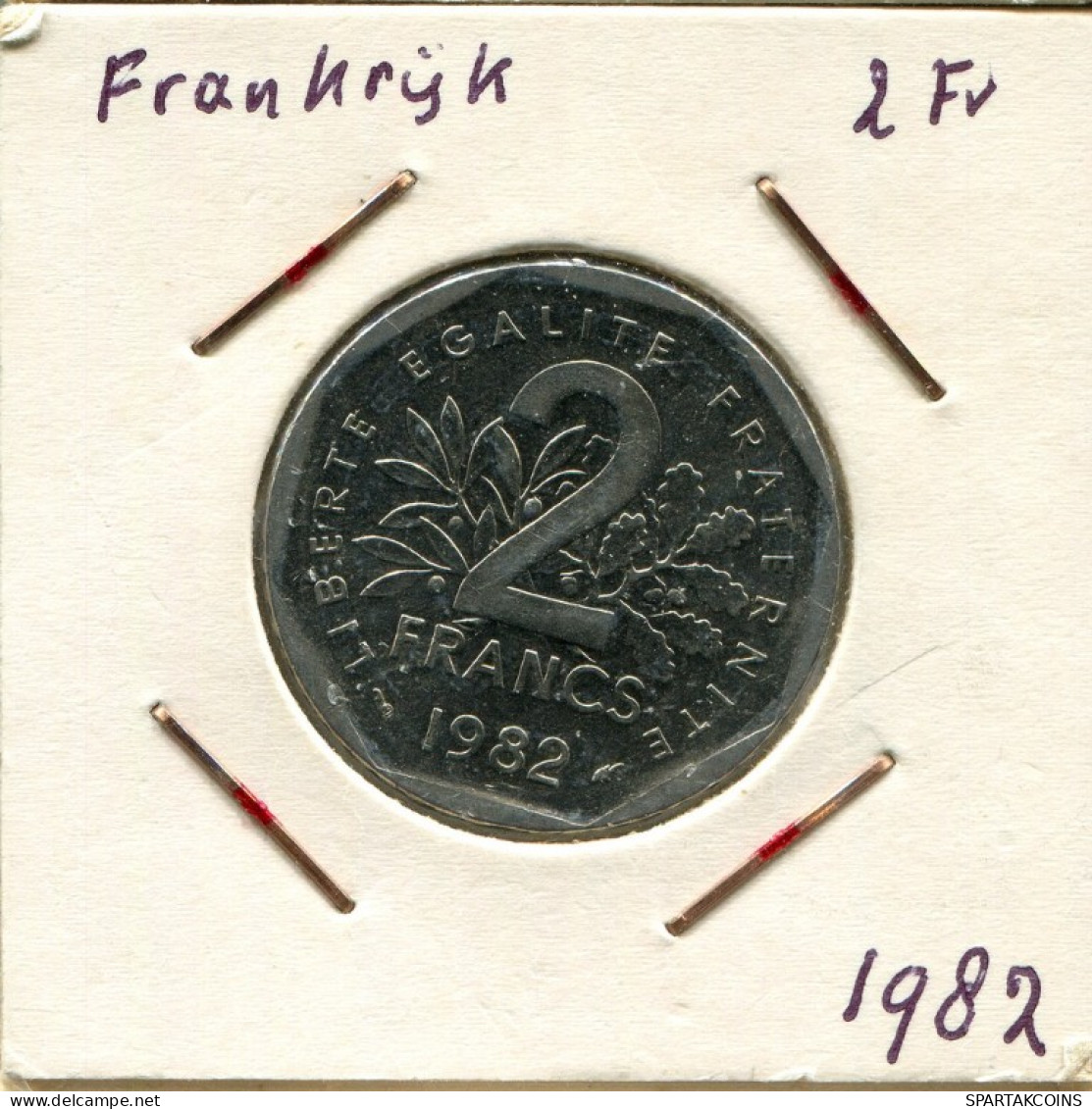 2 FRANCS 1982 FRANKREICH FRANCE Semeuse Französisch Münze #AM612.D.A - 2 Francs