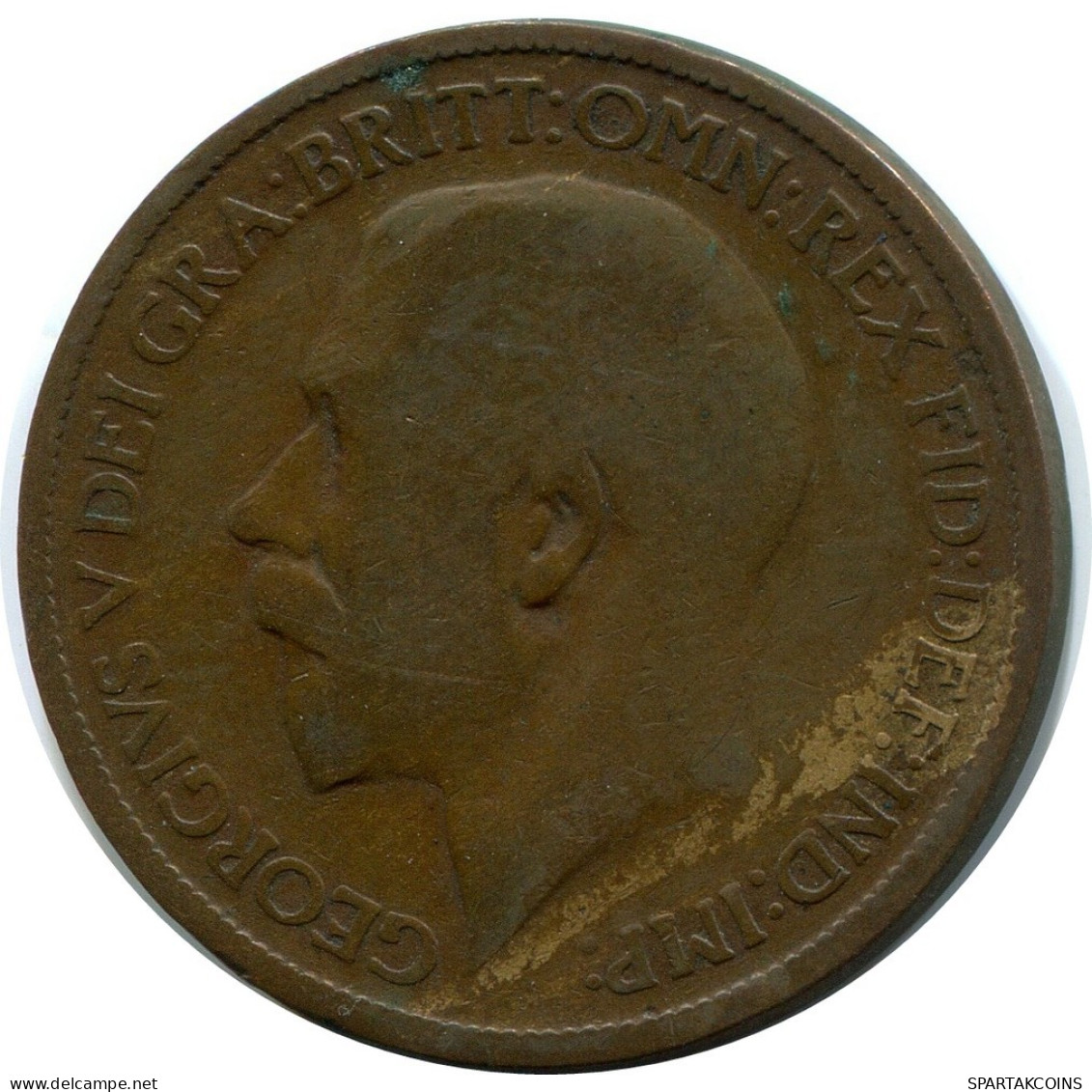 HALF PENNY 1920 UK GROßBRITANNIEN GREAT BRITAIN Münze #AZ598.D.A - C. 1/2 Penny