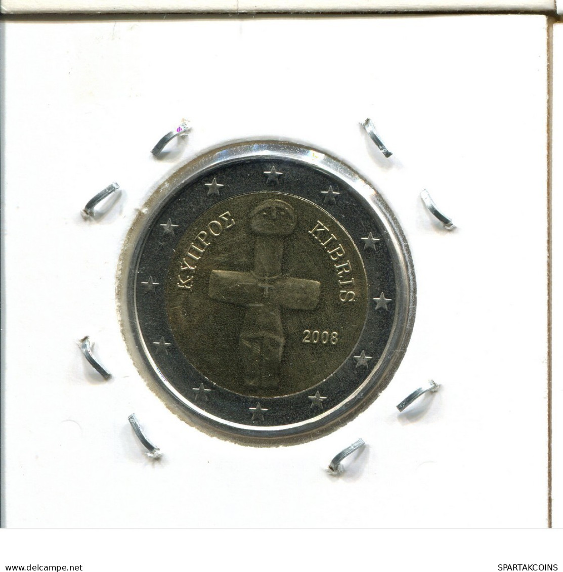 2 EURO 2008 CHIPRE CYPRUS BIMETALLIC Moneda #AS467.E.A - Zypern