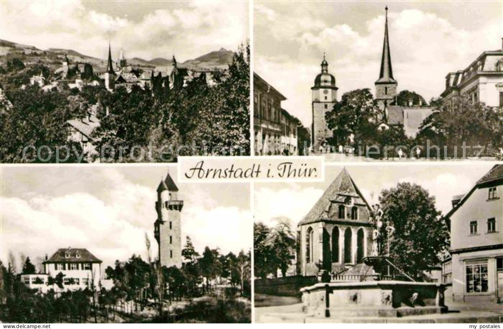 72633473 Arnstadt Ilm Teilansichten Turm Kirche Brunnen Arnstadt - Arnstadt