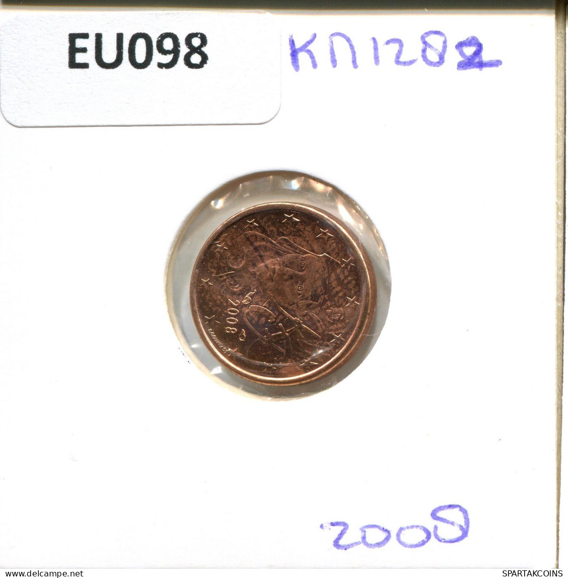 1 EURO CENT 2008 FRANCE Coin #EU098.U.A - France