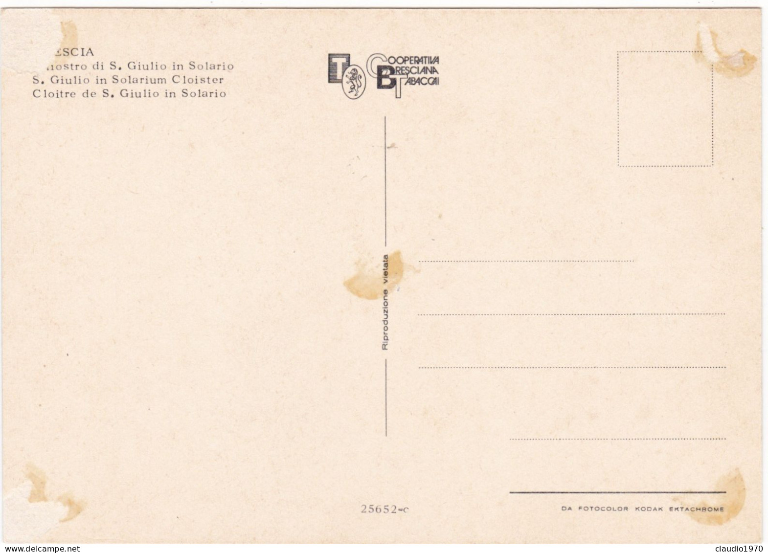 BRESCIA - CARTOLINA - BRESCIA NON VIAGGIATA - Brescia