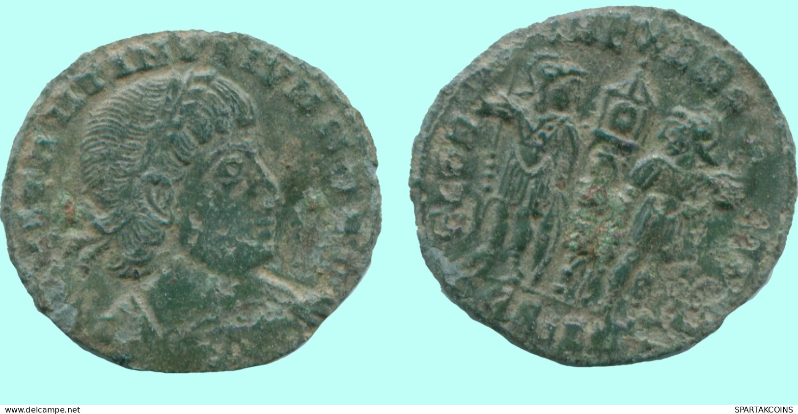 CONSTANTINUS TWO SOLDIERS GLORIA EXERCITVS 1.1g/16mm #ANC13092.17.D.A - L'Empire Chrétien (307 à 363)