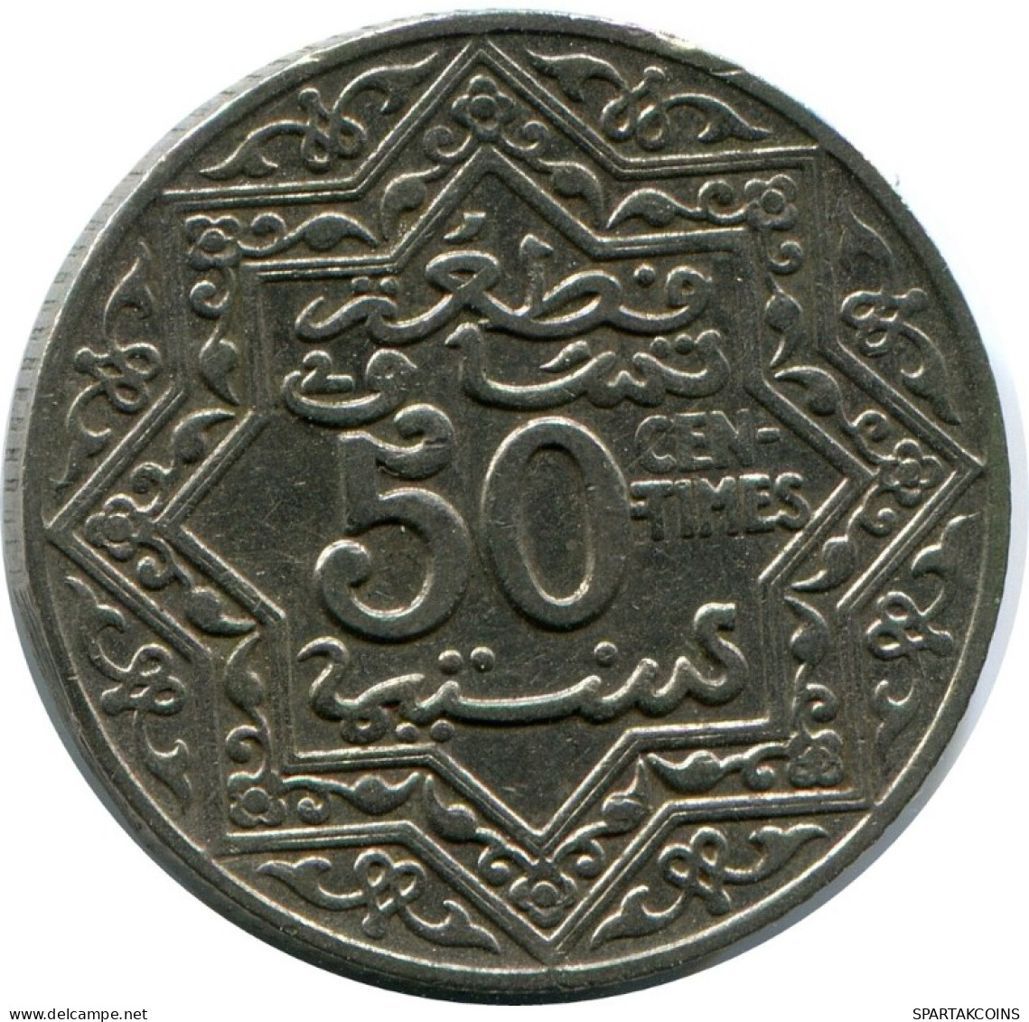 50 CENTIMES ND 1921 MOROCCO Yusuf Coin #AH775.F.A - Maroc