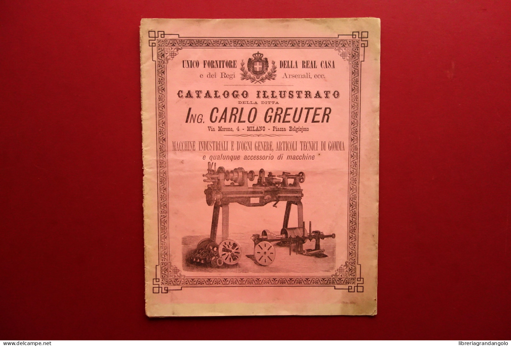 Catalogo Carlo Greuter Milano Macchine Industriali Articoli In Gomma 1881 - Non Classificati