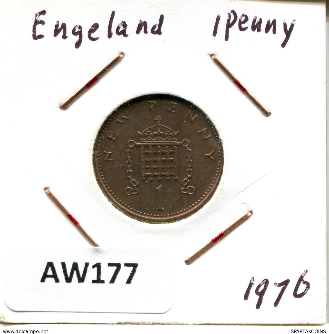 NEW PENNY 1976 UK GBAN BRETAÑA GREAT BRITAIN Moneda #AW177.E.A - 1 Penny & 1 New Penny