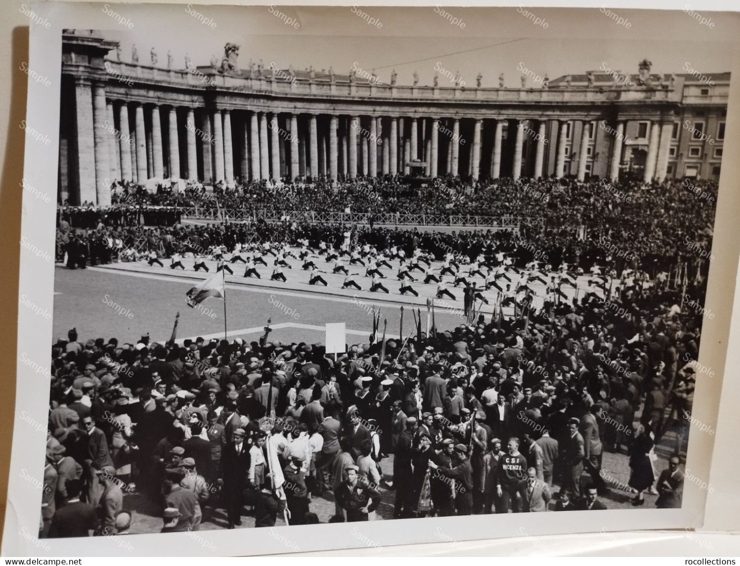 Italy Photo Italia Foto MARIO STENTA Roma. Vatican Piazza San Pietro. Saggio Ginnico Da Identificare. 240x180 Mm. - Europe