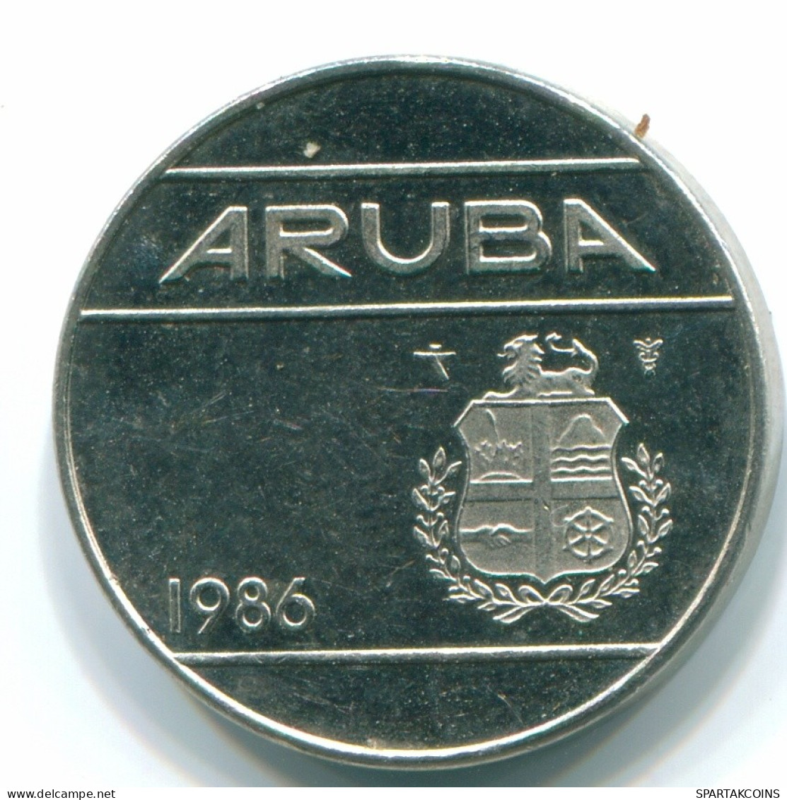 25 CENTS 1986 ARUBA (NÉERLANDAIS NETHERLANDS) Nickel Colonial Pièce #S13634.F.A - Aruba