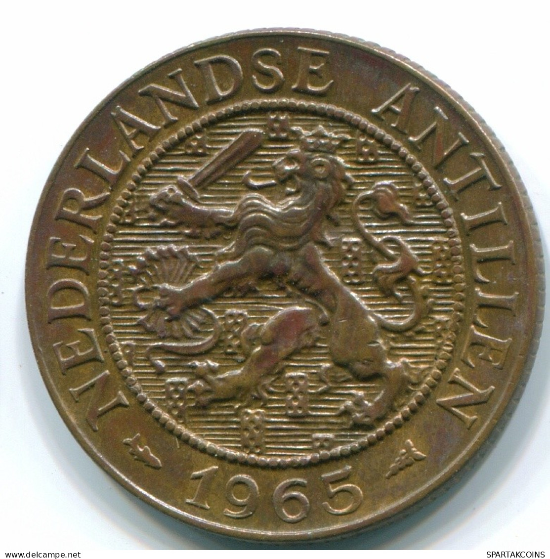 2 1/2 CENT 1965 CURACAO NIEDERLANDE Bronze Koloniale Münze #S10226.D.A - Curaçao