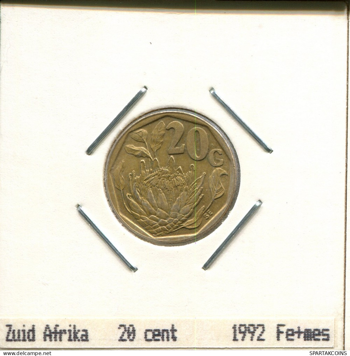 20 CENTS 1992 SOUTH AFRICA Coin #AS292.U.A - South Africa