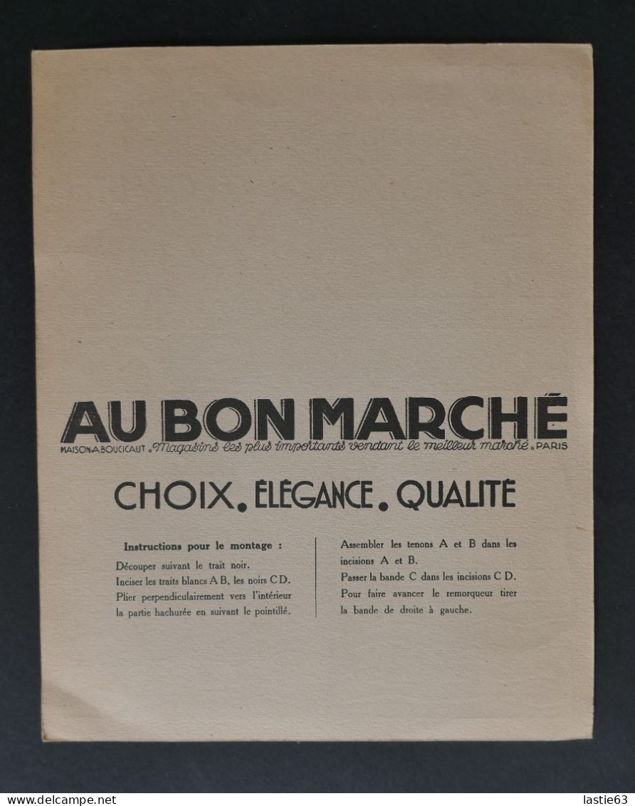 CHROMO   Cartonné Découpage Bon  Marché  Système La Mer Phare Bateau - Au Bon Marché