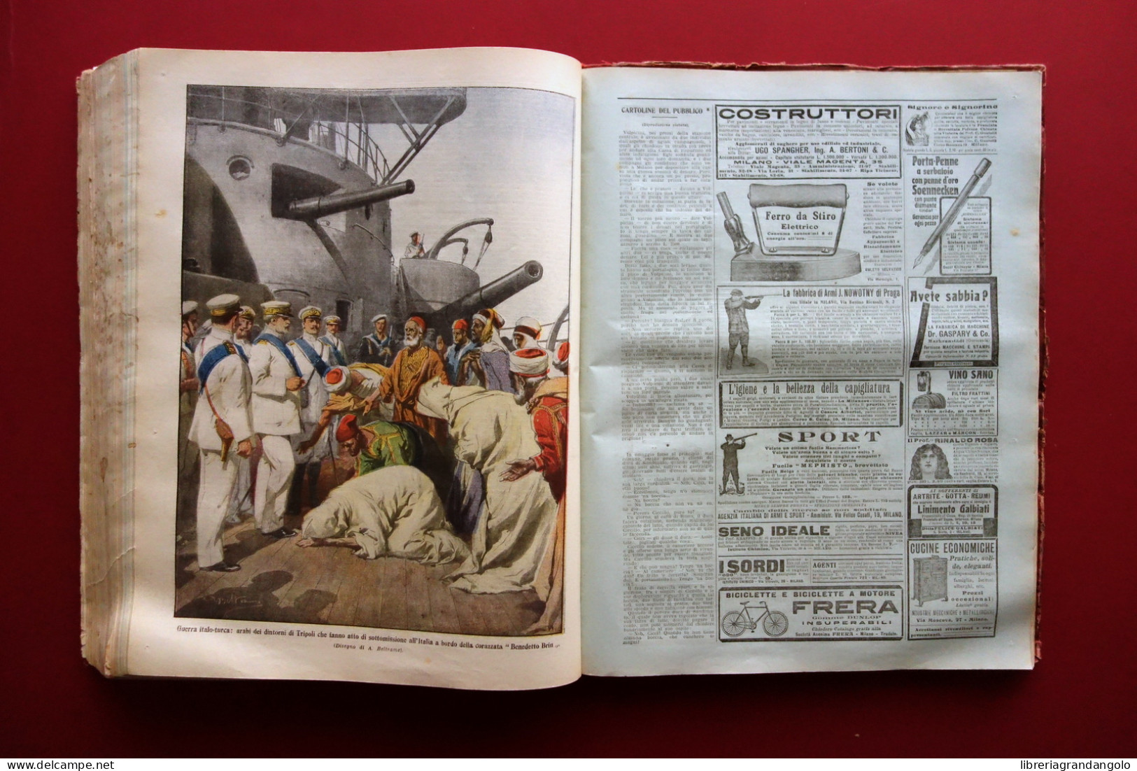 La Domenica del Corriere Anno 13 53 Numeri 1911 Anno Completo Guerra di Libia