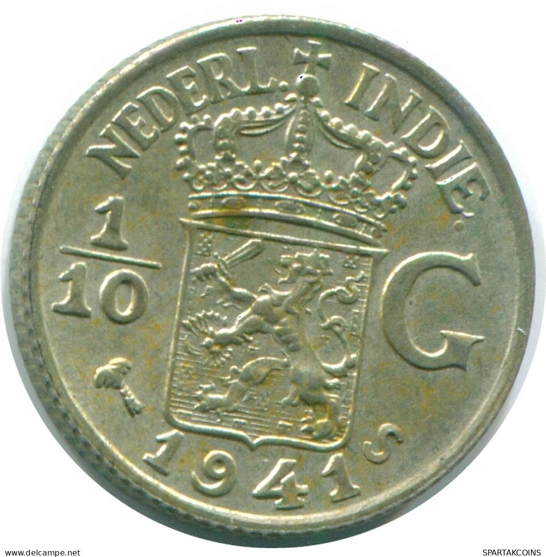 1/10 GULDEN 1941 S INDIAS ORIENTALES DE LOS PAÍSES BAJOS PLATA #NL13723.3.E.A - Indes Neerlandesas