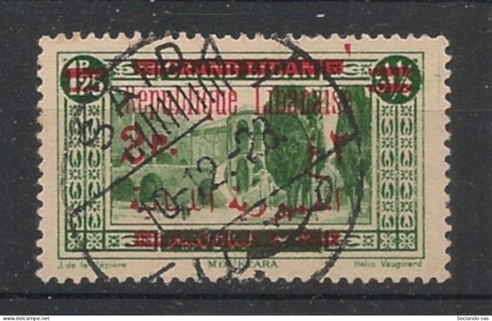 GRAND LIBAN - 1928-29 - N°YT. 118 - Mouktara 2pi Sur 1pi25 Vert - Oblitéré / Used - Usati