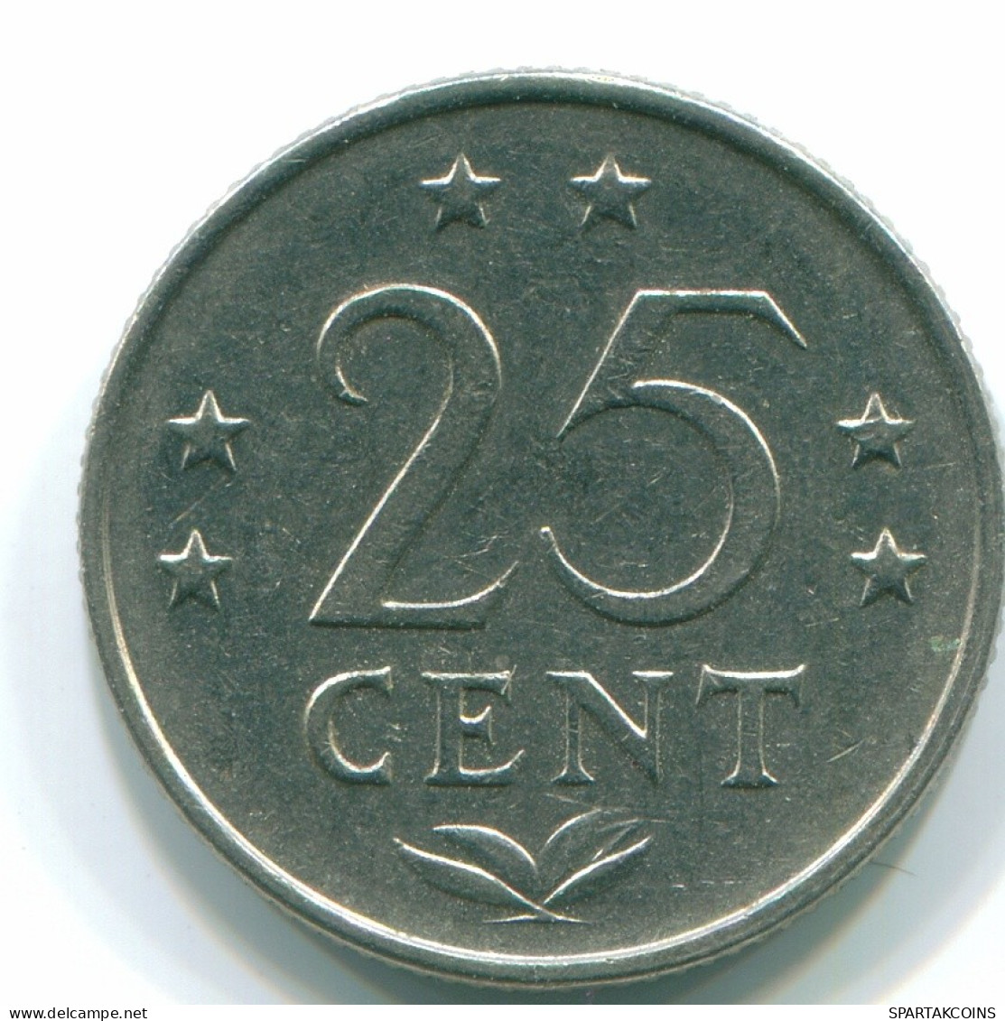 25 CENTS 1971 NIEDERLÄNDISCHE ANTILLEN Nickel Koloniale Münze #S11517.D.A - Antilles Néerlandaises