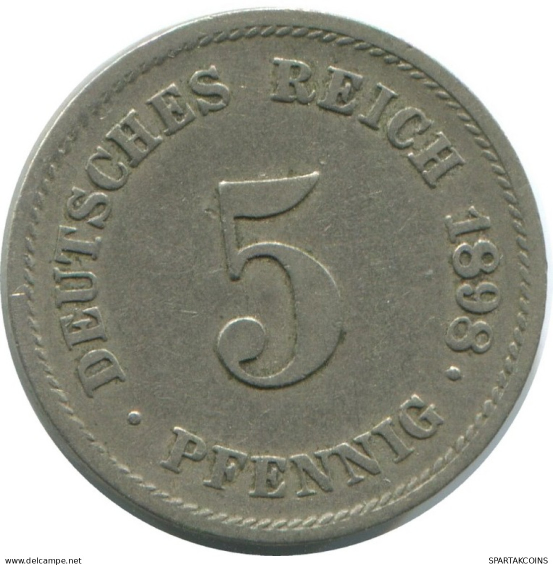 5 PFENNIG 1898 G GERMANY Coin #AE690.U.A - 5 Pfennig