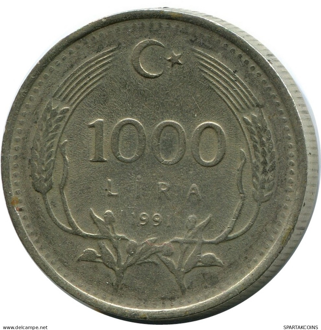 1000 LIRA 1991 TÜRKEI TURKEY Münze #AR248.D.A - Turquie