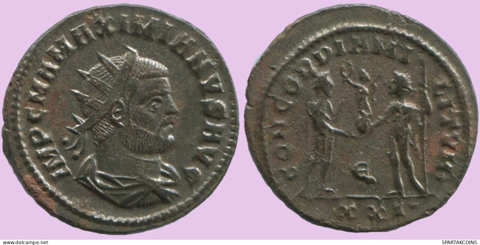 MAXIMIANUS ANTONINIANUS Heraclea (E /XXI ) AD292 CONCORDIAMILITVM #ANT1897.48.U.A - The Tetrarchy (284 AD To 307 AD)