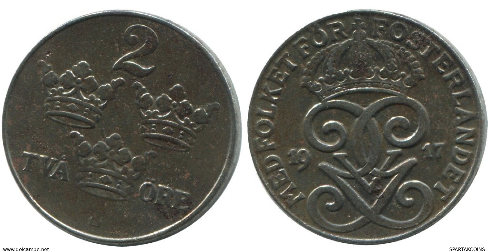 2 ORE 1917 SUECIA SWEDEN Moneda #AC797.2.E.A - Zweden