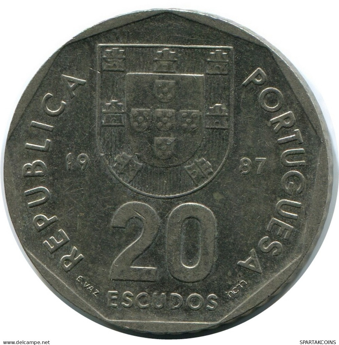 20 ESCUDOS 1987 PORTUGAL Coin #AR120.U.A - Portugal