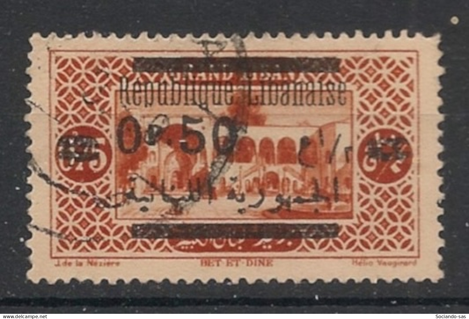 GRAND LIBAN - 1928-29 - N°YT. 117 - Bet Et Dine 0pi50 Sur 0pi75 Rouge - Oblitéré / Used - Gebraucht