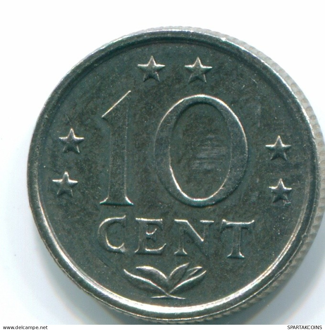 10 CENTS 1979 ANTILLES NÉERLANDAISES Nickel Colonial Pièce #S13591.F.A - Antilles Néerlandaises