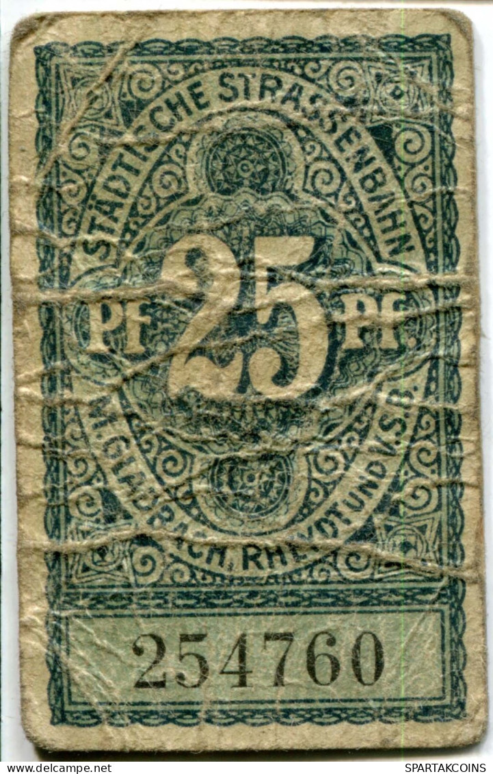 25 PFENNIG Stadt MoNCHENGLADBACH Rhine DEUTSCHLAND Notgeld Papiergeld Banknote #PL529 - Lokale Ausgaben